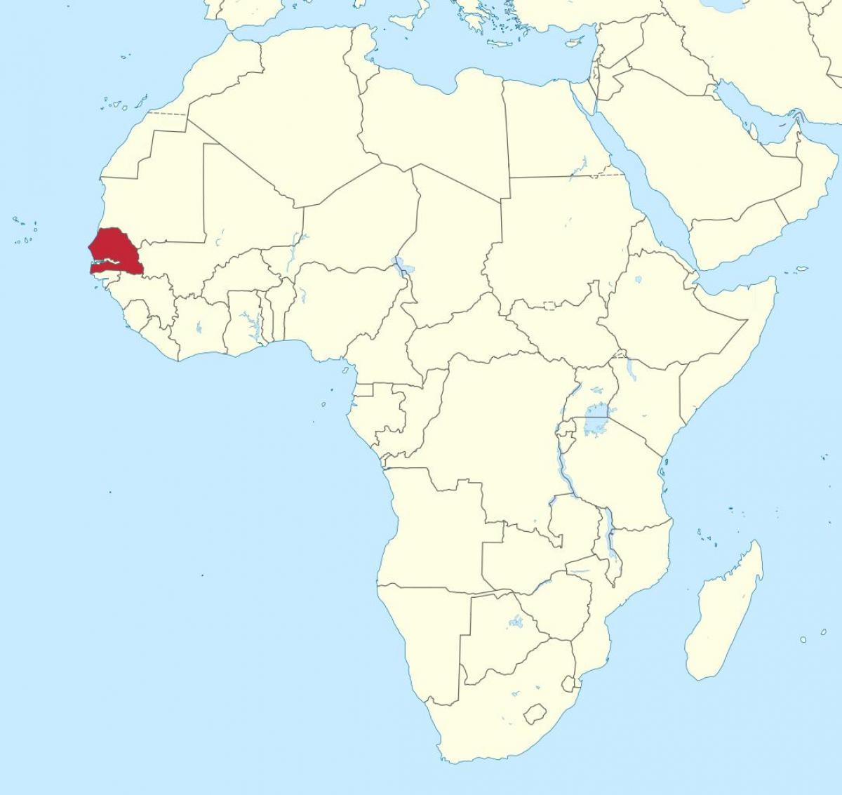 Сенегал на карце Афрыкі