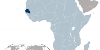 Карта размяшчэння Сенегал на свет
