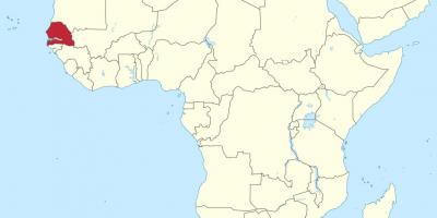 Сенегал на карце Афрыкі