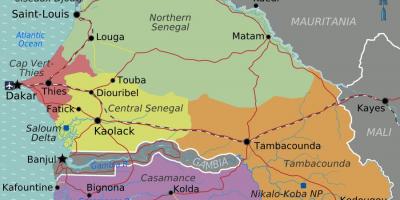 Карта Сенегала палітычных