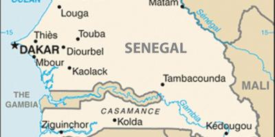 Карта Сенегала і навакольных краін